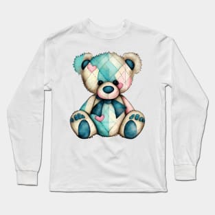 Watercolor Teddy Bear #5 Long Sleeve T-Shirt